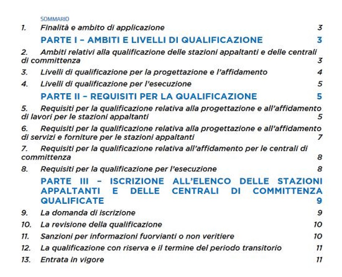 Linee guida ANAC stazioni appaltanti, ANCI il sistema di