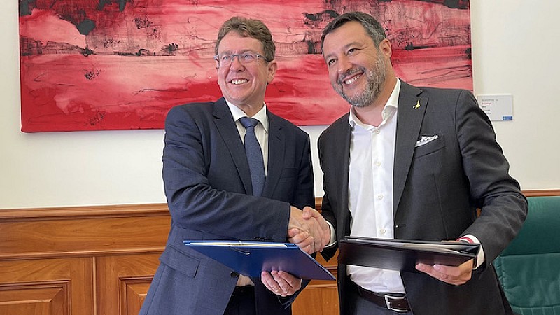 il ministro Salvini e il consigliere federale elvetico Rosti_0