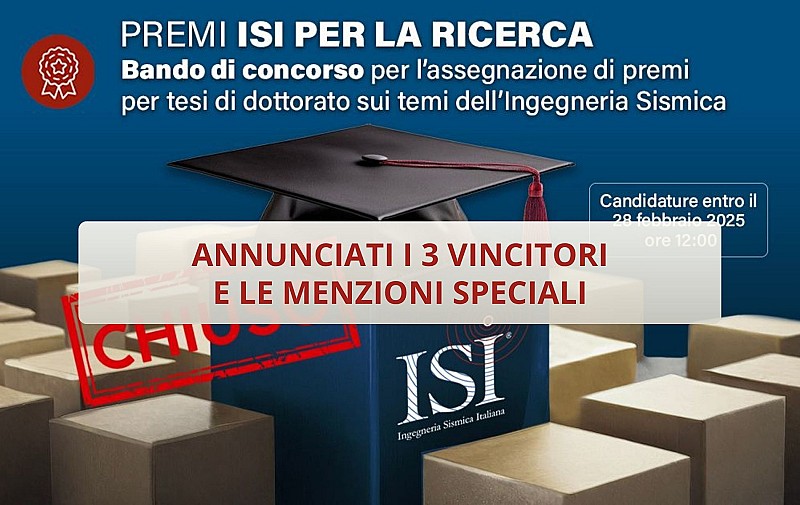 Annunciati i 3 vincitori e le Menzioni speciali