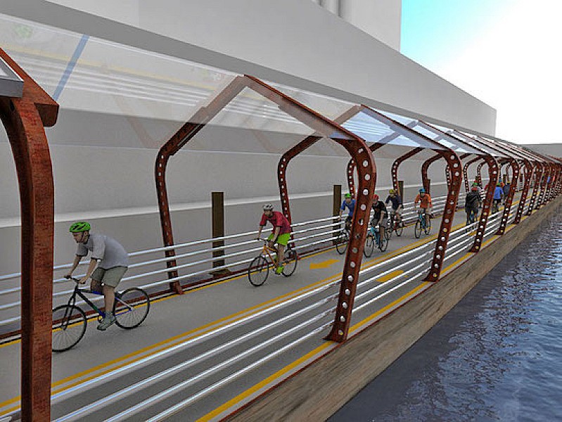 pista ciclabile galleggiante